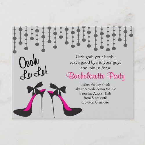 High Heels Bachelortte Party Invitation