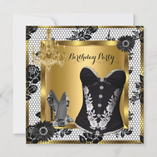 High Heels Chandelier Lace Corset Black 3 Invitation