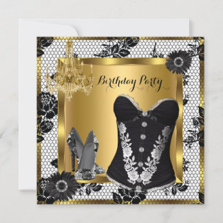 High Heels Chandelier Lace Corset Black 3 Invitation