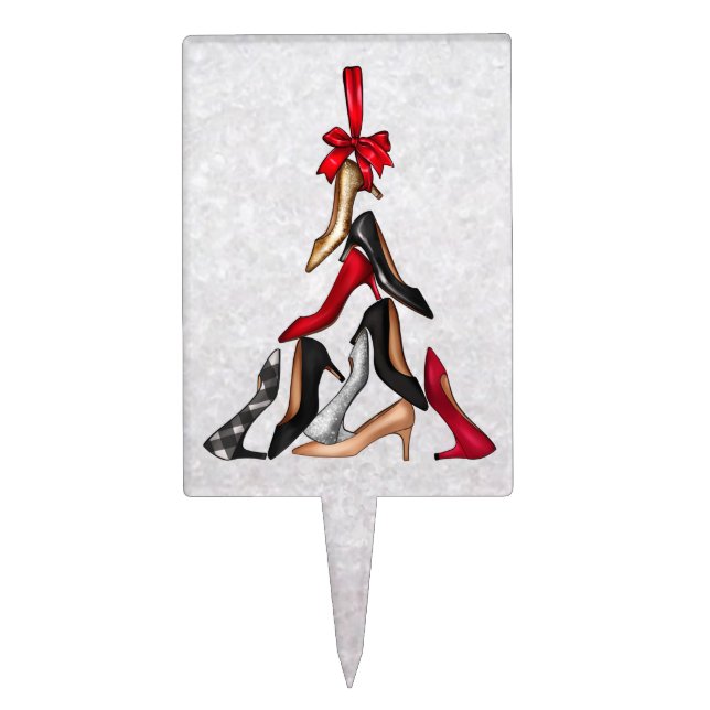 High Heels Christmas Tree Cake Topper (Front)