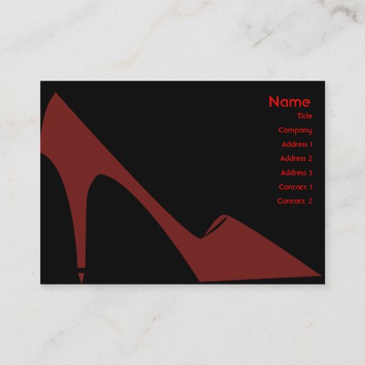 Customizable High Heels - Chubby Business Card Templates