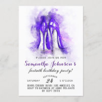 High Heels Fabulous Glam Birthday Invitation