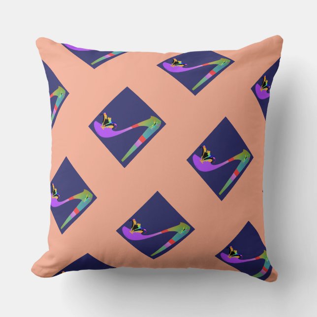 High Heels Fancy Peach Decorative  Throw Pillow (Front)