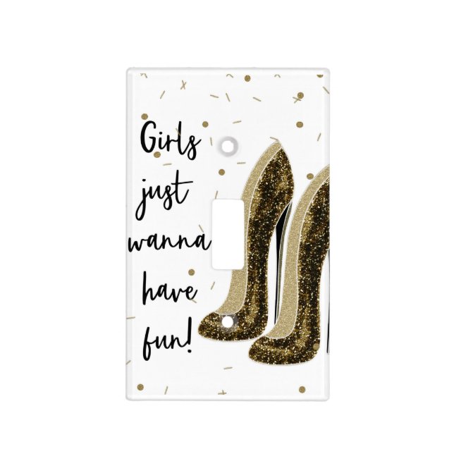 High Heels Fashion Shoes Glam Beauty Sweet 16 Light Switch Cover (Front)