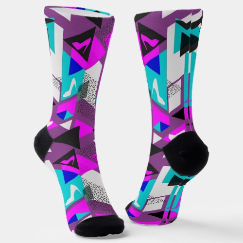 High Heels Geometric Pattern Socks