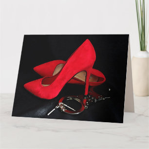 HIGH HEELS & HANDCUFFS BIRTHDAY FOR HUSBAND CARDS