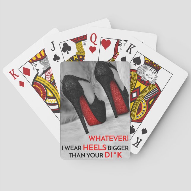 High Heels Louboutin Fashion Playing Cards Quote (Back)
