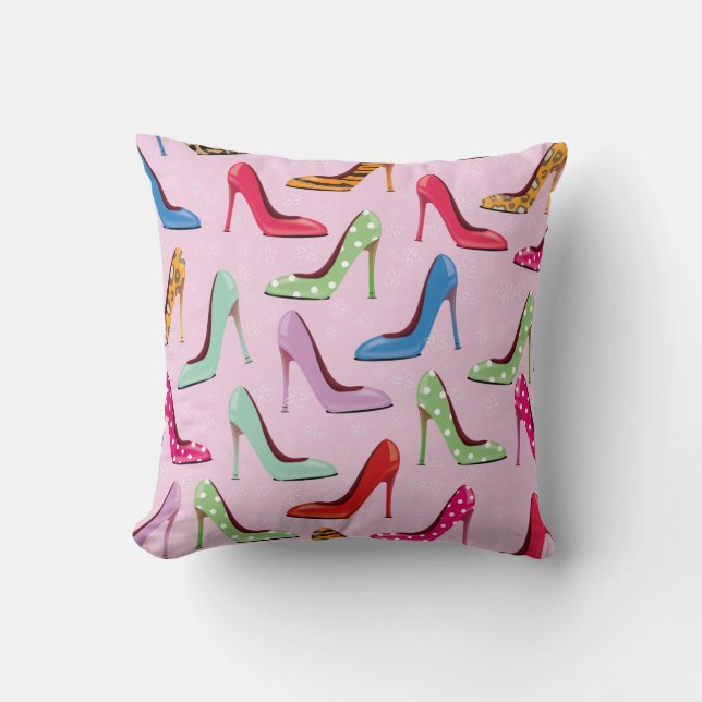 high heels Pattern Throw Pillow (Front)
