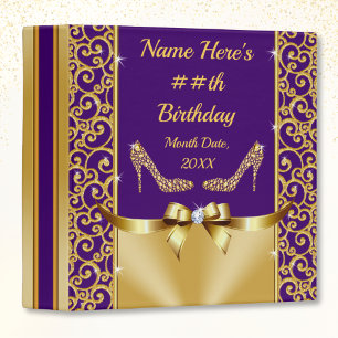 High Heels, Photo Album for Birthday, Customizable 3 Ring Binder