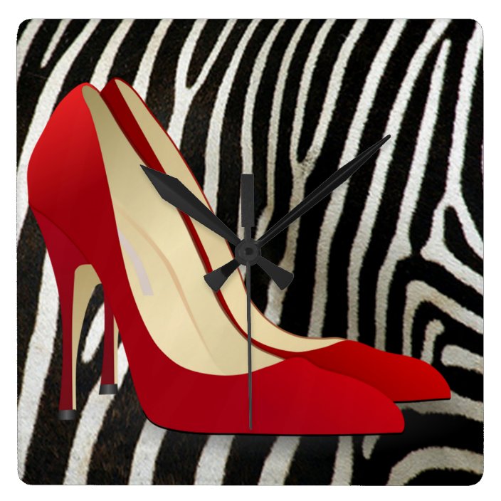 red square heels