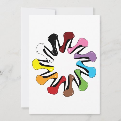 High_Heels_Shoe_of_Every_Color COLORFUL COLLECTION Personalized Invite