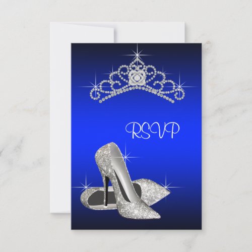 High Heels Tiara Royal Blue Quinceanera RSVP