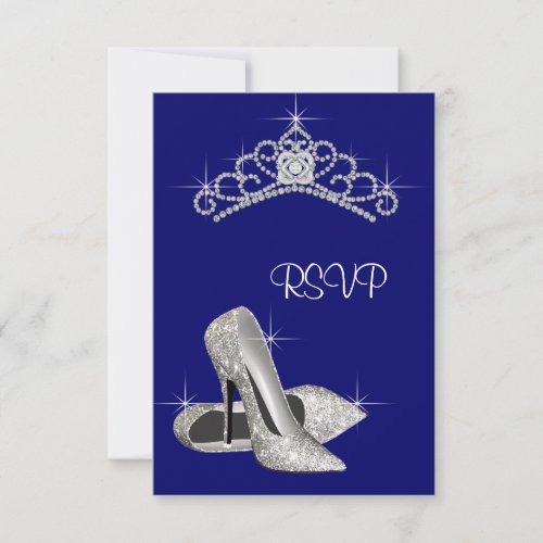 High Heels Tiara Royal Blue Quinceanera RSVP