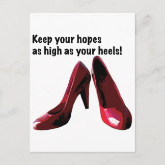 High hopes. High Heels. Postcard