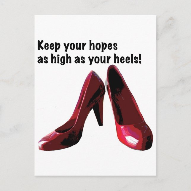 High hopes. High Heels. Postcard (Front)
