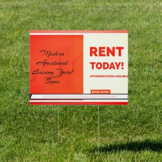 High-Impact 'Rent Today!' Real Estate Yard Sign