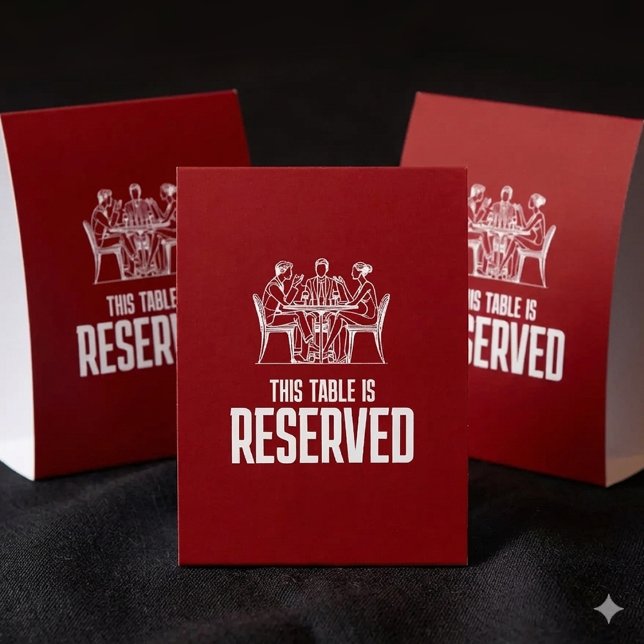 High Impact This Table is Reserved Paper Table Tent (High-Impact Restaurant This Table is Reserved Paper Table Tent Signs Cover Photo)