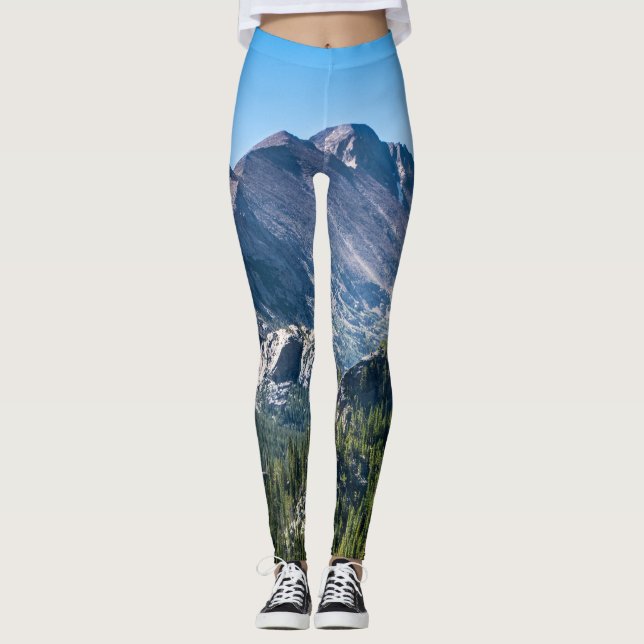 High In The Mountains Alpine Scene Leggings (Front)