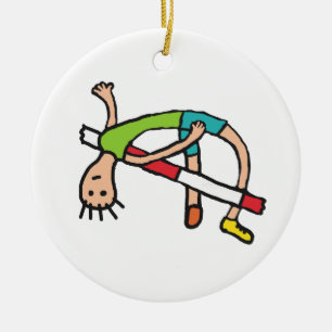 High Jump Ceramic Ornament
