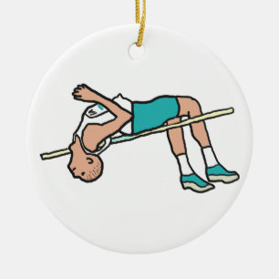High Jump Ceramic Ornament