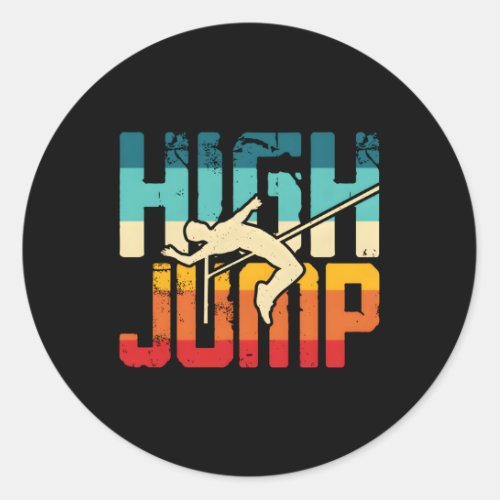 High Jump For High Jump Sport Classic Round Sticker