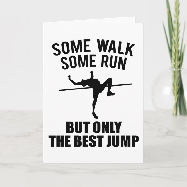 High Jump High Jumper Quote Gift Athletics Card (Front)