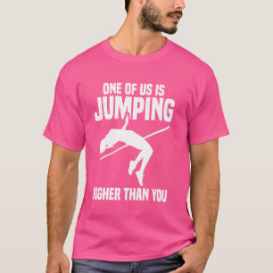 High Jump Mom Spikes Cleats High Jumping Coach Tra T-Shirt