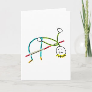 High Jump Stickman Card
