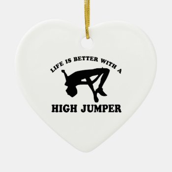High Jumper Design Ceramic Ornament by eatsleepteez at Zazzle