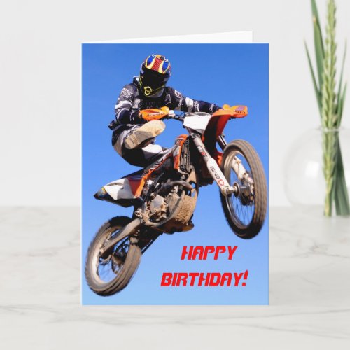 High jumping birthday card