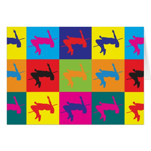 High Jumping Pop Art Cards (Front Horizontal)