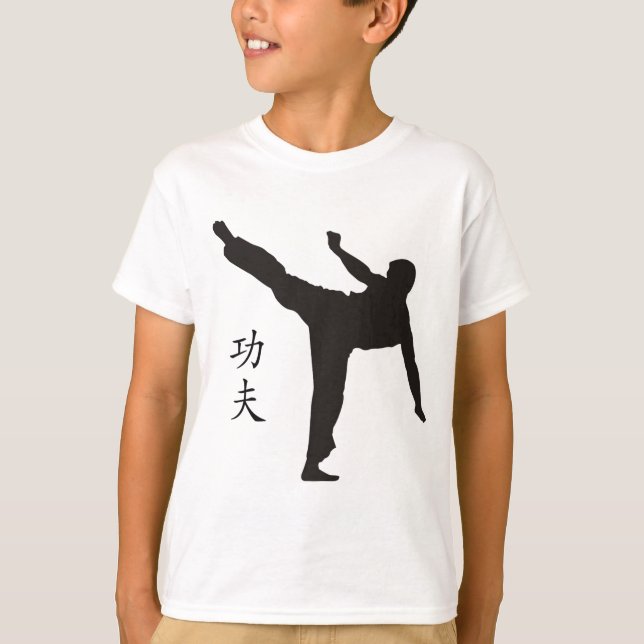 High Kick/Kung Fu Kanji T-Shirt (Front)