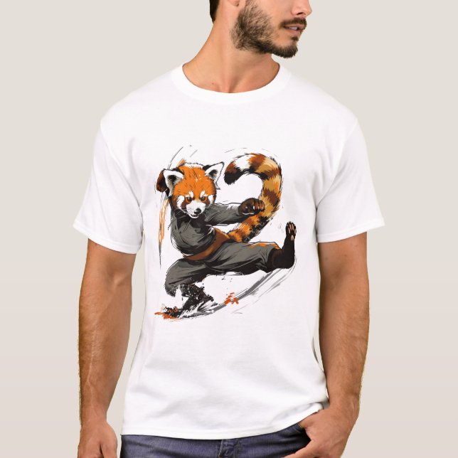 High Kick Red Panda T-Shirt (Front)