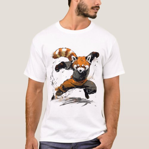 High kick red panda T_Shirt