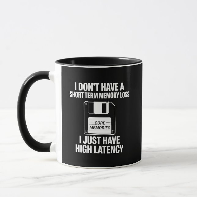 High Latency Retro Tech Computer Humor Mug (Left)