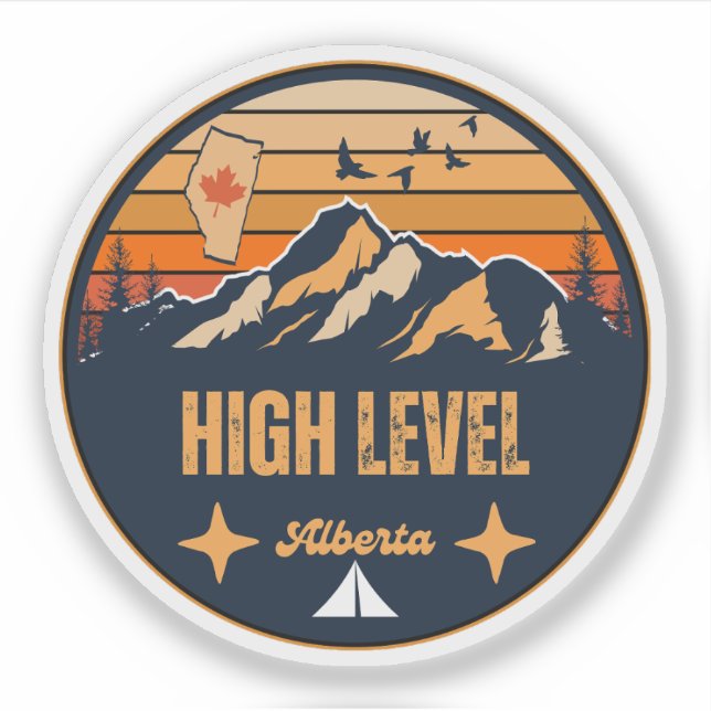 High Level, Alberta Sticker (Front)