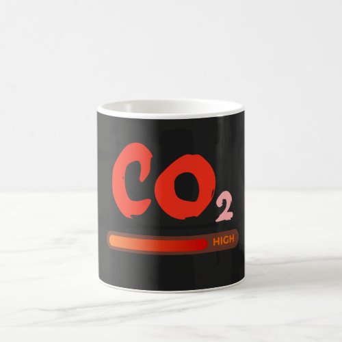 High levels of carbon dioxide pollutioncolorful  coffee mug
