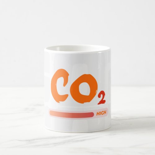 High levels of carbon dioxide pollutioncolorful  coffee mug