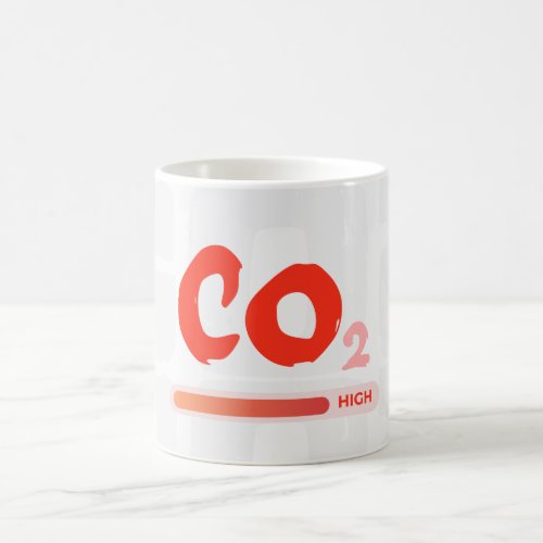 High levels of carbon dioxide pollutioncolorful  coffee mug