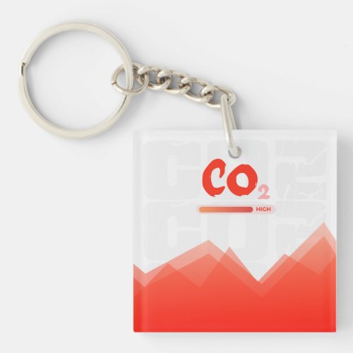 High levels of carbon dioxide pollutioncolorful  keychain
