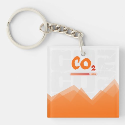 High levels of carbon dioxide pollutioncolorful  keychain
