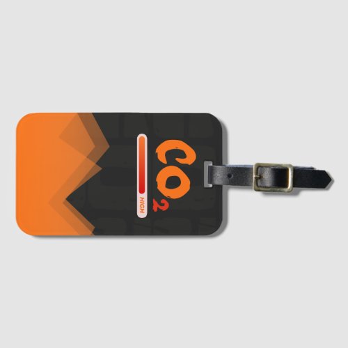 High levels of carbon dioxide pollutioncolorful  luggage tag