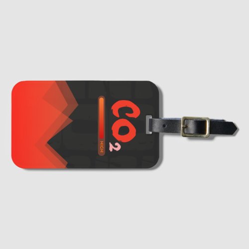 High levels of carbon dioxide pollutioncolorful  luggage tag