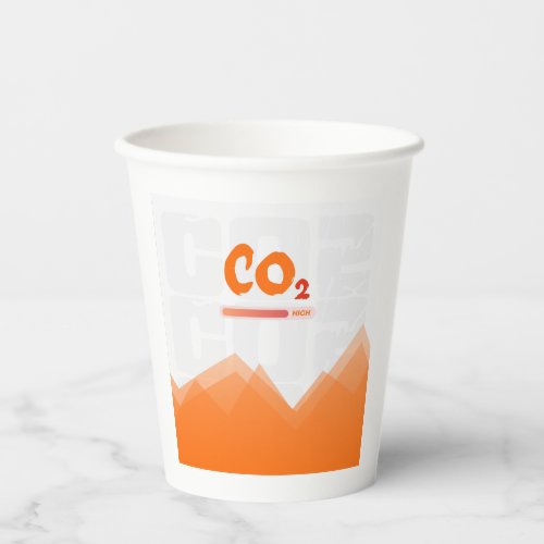 High levels of carbon dioxide pollutioncolorful  paper cups