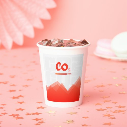 High levels of carbon dioxide pollutioncolorful  paper cups