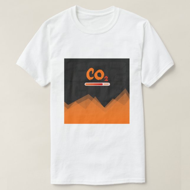 High levels of carbon dioxide pollution,colorful  T-Shirt (Design Front)