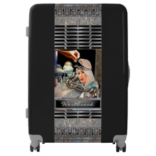 High Maintenance Cyborg Modern Monogram Luggage