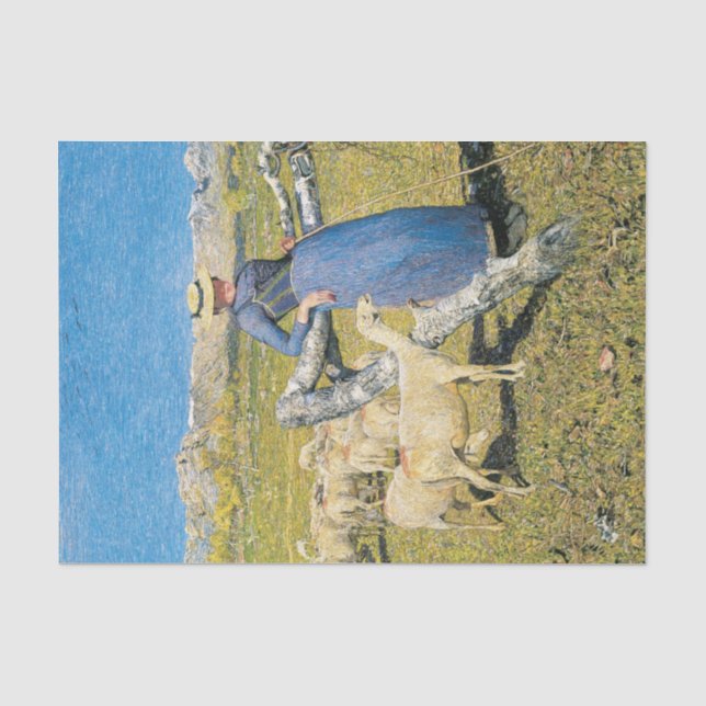 High Noon in the Alps by Giovanni Segantini Tissue Paper (Front)