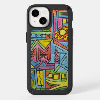 High Noon-Modern Geometric Bauhaus Watercolor Art Speck iPhone 14 Case
