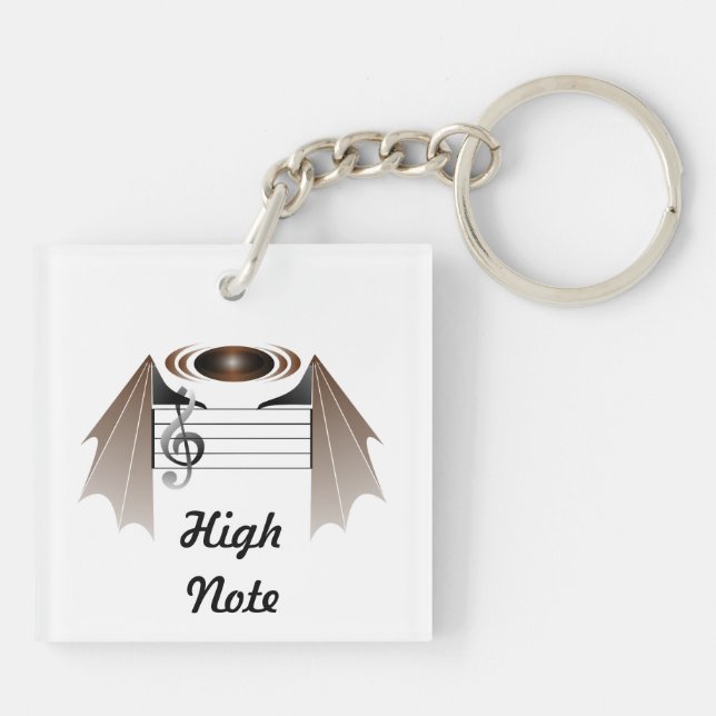 High Note Bat Favorite Song Keychain (Back)